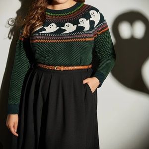 ModCloth You've Been Ghosted Fair Isle Sweater Size 3X